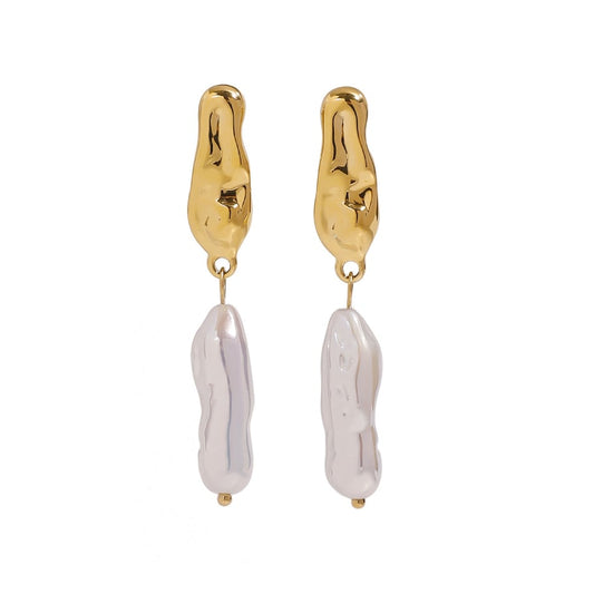 Luxe Irregular Pearl Earrings