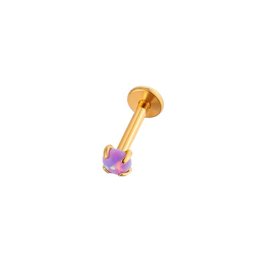 Piercing Purple Zircon - gold