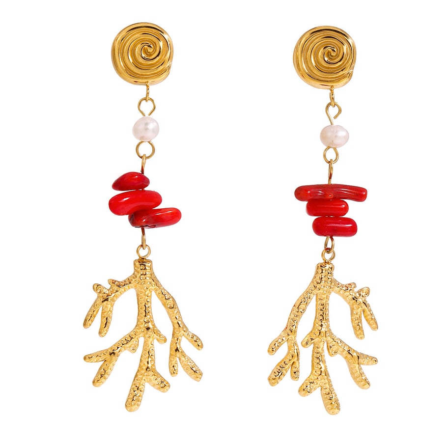Naušnice Luxe Pearl Coral