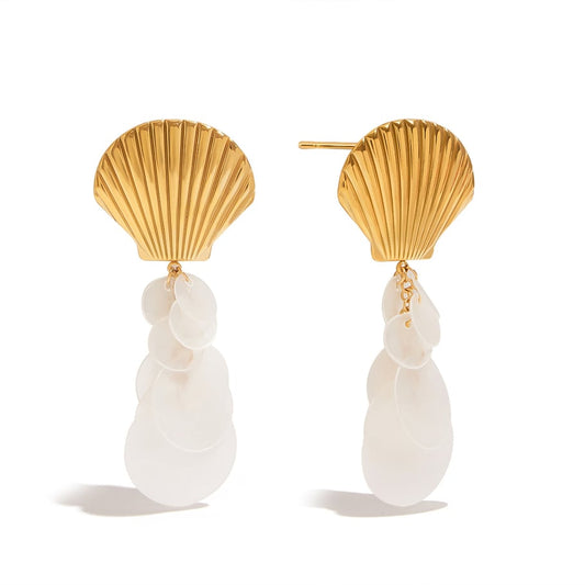 Luxe Shell Dangle Earrings
