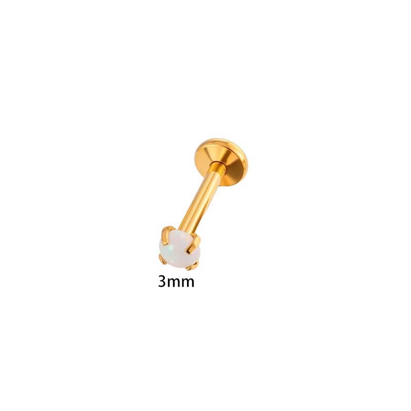 Piercing White Zircon - gold
