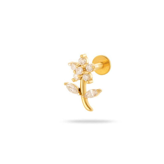 Piercing Whole Flower - gold