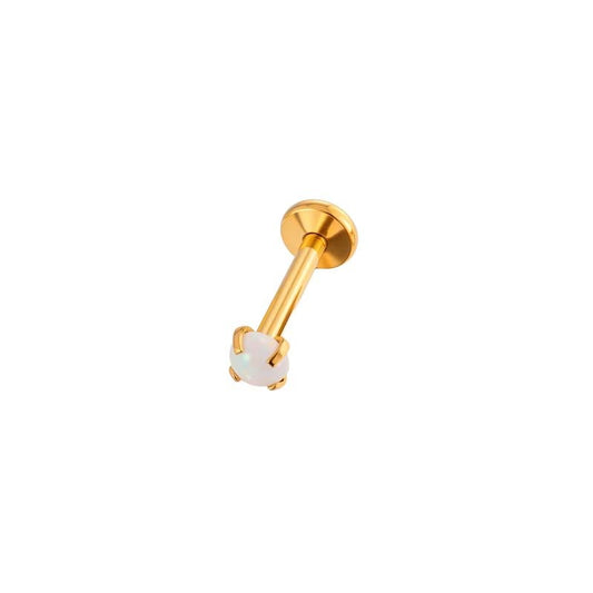 Piercing White Zircon - gold
