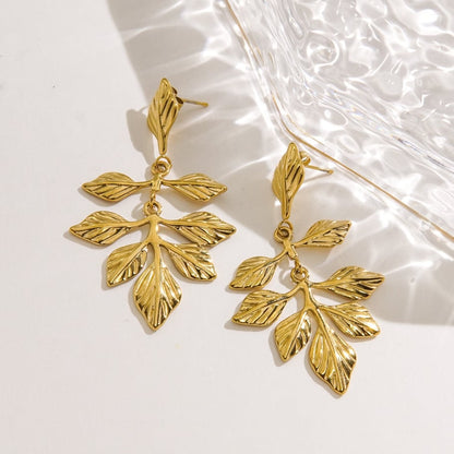 Naušnice Luxe Leaf