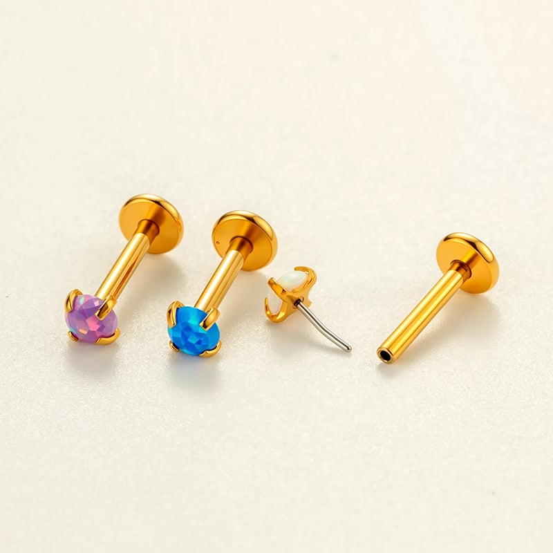 Piercing White Zircon - silver