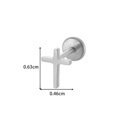 Piercing Cross - silver
