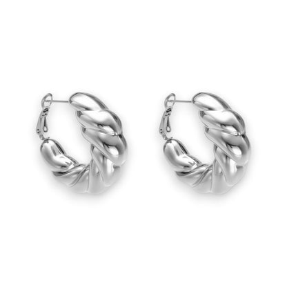 Naušnice Luxe Hoop - silver