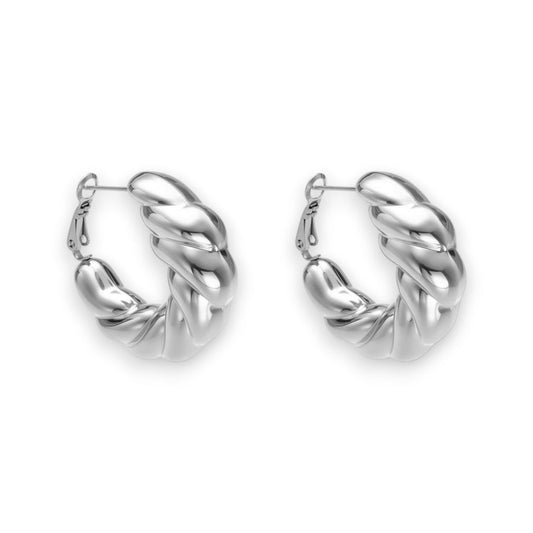 Naušnice Luxe Hoop - silver
