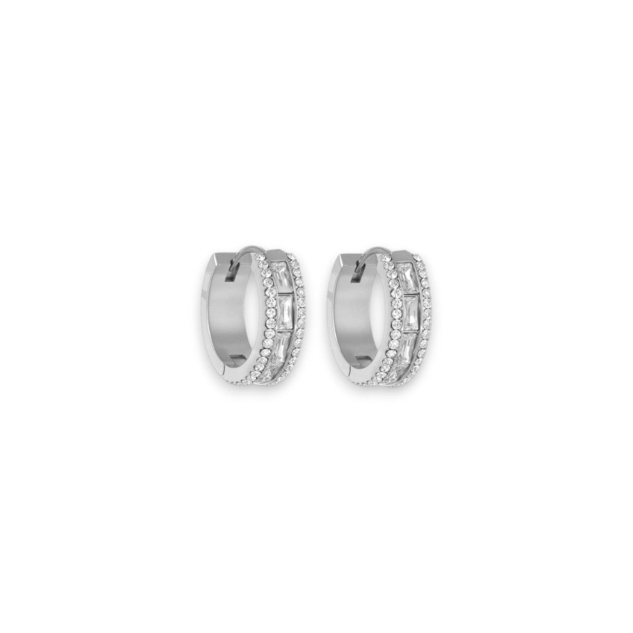 Naušnice Luxe Luxurious Zircon Hoop - silver