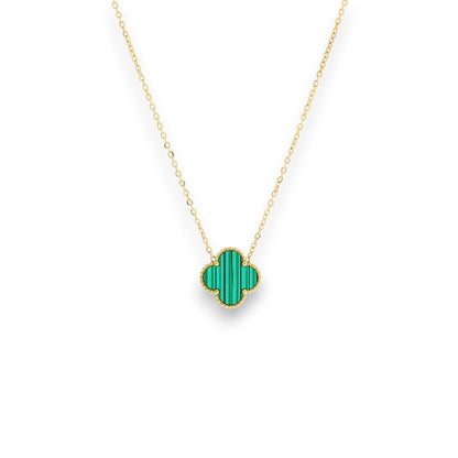 Lančić Luxe Clover Stripes - gold/green