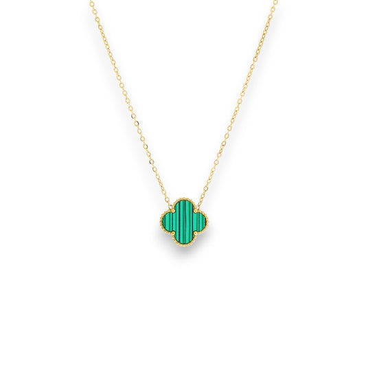 Lančić Luxe Clover Stripes - gold/green