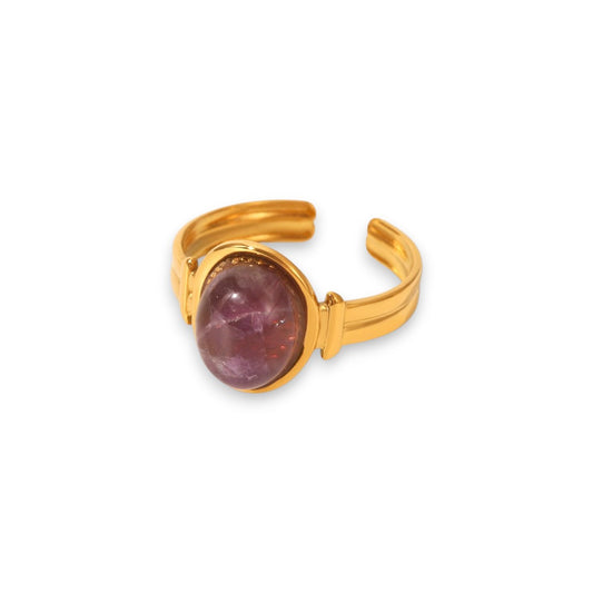 Prsten Luxe Natural Stone - purple