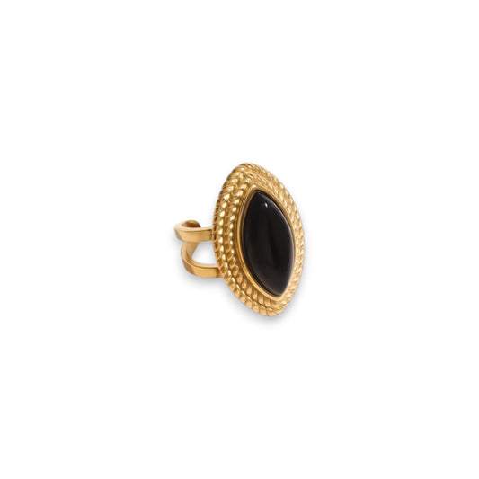 Prsten Luxe Retro Eye - black