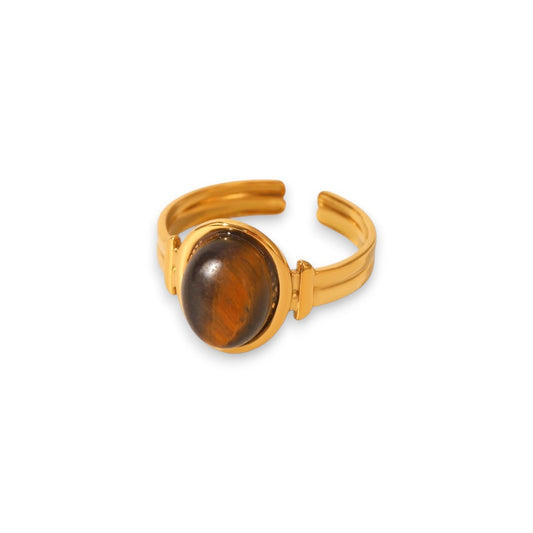 Prsten Luxe Natural Stone - brown