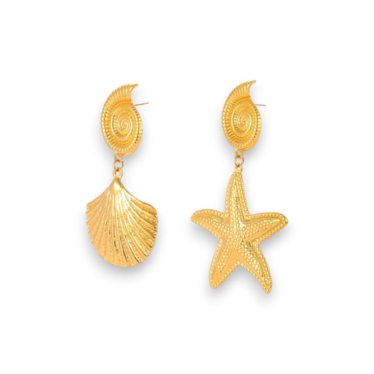 Luxe Star and Shell Earrings