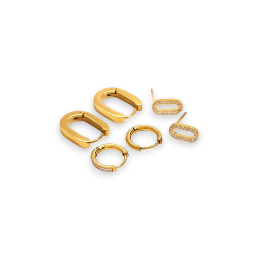 Luxe Oval Earring Set